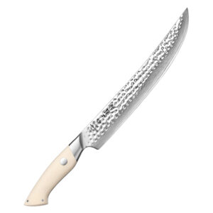 XINZUO 10 Inch Carving Knife 67 Layers Damascus Steel 10Cr Core Ivory G10 Handle Professional Kitchen Meat Slicing