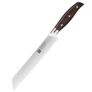 8 Inch German Steel Serrated Cutter Cake Bread Knife Natural Wood Handle