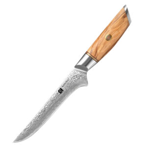 XINZUO New Arrivals 6 Inch Japanese S35VN 73 Layers Damascus Knives Powder Steel Kitchen Bone Fillet Boning Knife
