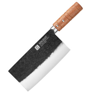 7 Inch Chinese Kitchen Cleaver Knife 7Cr17MoV Steel with Padauk Wood Handle