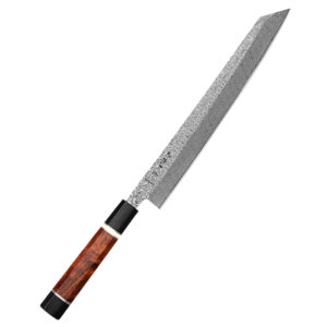 Japanese 110 Layers Damascus Steel Kitchen Kiritsuke Bunka Knife with Desert Iron Wood Handle