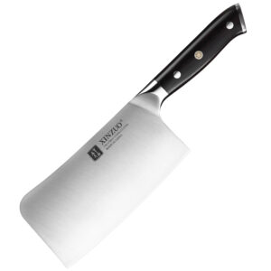 High End Full Tang Chinese Chopping Knife Chopper with Ebony Wood Handle