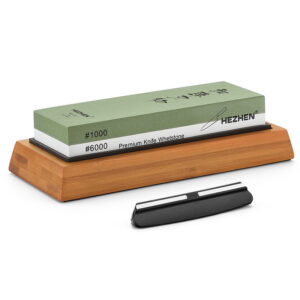 Professional 1000#/6000# Whetstone Damascus Kitchen Knife Accessory Sharpener