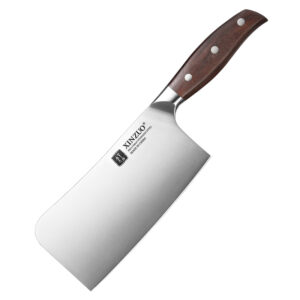 XINZUO New Arrivals X5CR15MoV Stainless Steel Nature Red Sandalwood Handle Kitchen Bone Chopping Chopper Knife