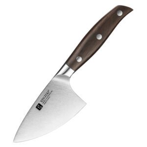 XINZUO New Design Cheese Knife 3.5 Inch Multi-Use German Stainless Steel Red Sandalwood Handle Sharp Durable Kitchen Knives
