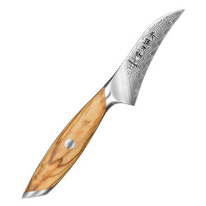 XINZUO New 4 Inch Paring Knife Damascus Powder Steel Wooden Handle Fruit Knives Manufacturer