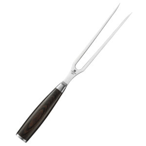 XINZUO Professional 430 Stainless Steel Meat Carving Fork with Pakka Wood Handle Kitchen Accessories