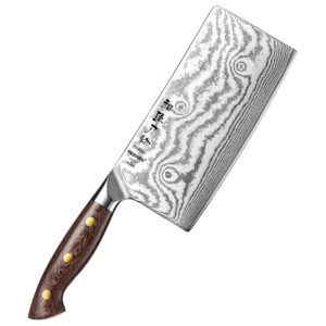XINZUO Sharp Chinese Cleaver Knife Custom Damascus Steel Micarta Handle Kitchen Vegetable Knives