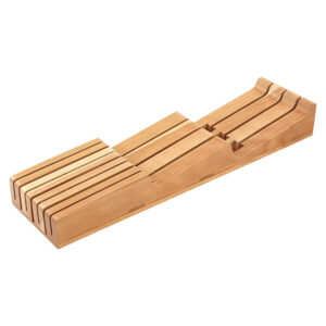 Hot Sale Cherry Wood In-drawer Knife Organizer Universal Storage 7 Slots Knives Tray Holder New
