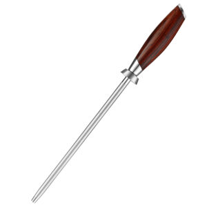 Professional Rosewood Handle High Carbon Steel Knife Sharpening Tool Portable Diamond Sharpener Honing  Rod