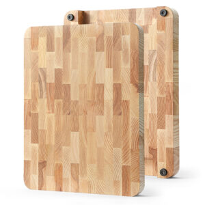 New Durable Ash Wood Chopping Cutting Board Seamless Stitching Non-Slip Blocks Kitchen Reversible