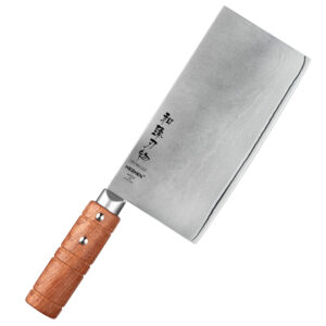 Stainless Steel Kitchen Cleaver Knife Chinese 7 Inch Stainsteel Steel 3 Layers 440C Composite Steel Padauk Wood Restaurants