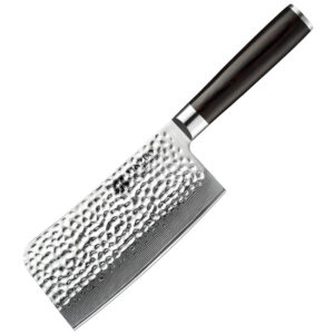 XINZUO Yangjiang High Quality Hammered 67 Layers Damascus Steel Pakka Wood Handle Kitchen Bone Chopping Knife Chopper
