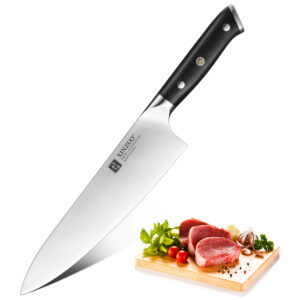 Custom Full Tang German Stainless Steel Chef Knife High Quality Ebony Wood Sharp Kitchen Knives