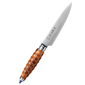 M390 Powder Steel High Quality Super sharp Kitchen Utility Knife with Luxury Material Handle Custom