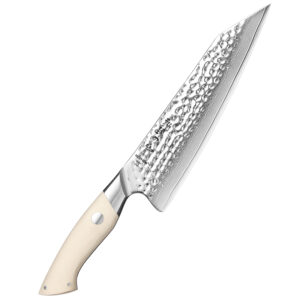XINZUO Kitchen Chef Knife White G10 Handle 67 Layers Damascus Steel Gift Box Custom Cutlery