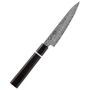 Utility Knife with High Quality Nature Wood and Pocket Knife Wholesale Knives DAMASCUS Steel Carbon Steel Newest 5 Inch 60-62HRC