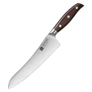 XINZUO German Stainless Steel Meat Slicing Kitchen Knives Frozen Food Knife Premium Red Sandalwood Handle