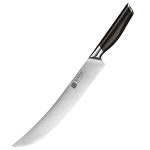 Razor Sharp German Stainless Steel Slicing Knives 10 Inch Kitchen Caving Meat Knife Nature Ebony Wood Handle