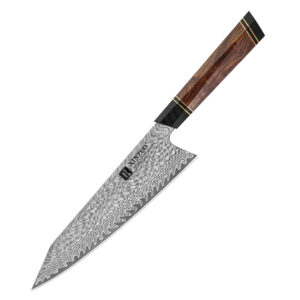 XINZUO Premium 67 Layers Damascus Steel  Kitchen Chef Knife with Desert Iron Wood Handle Wooden Gift Box