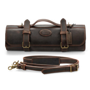 New Design Crazy-horse Leather Backpacks Professional Chef Knife Roll Bag 11 Slots Portable Storage Pouch