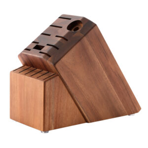 16 Holes Multi-slots Acacia Wood Kitchen Knife Block Stand Holder for Kitchen Accessories