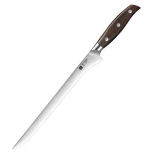 XINZUO New Arrivals Premium 10 Inch German Steel Red Sandalwood Handle Kitchen Meat Slicing Ham Knife Carving Knives