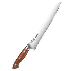 XINZUO New 10 INCH Kitchen Bread Knife German Stainless Steel Red Wood Handle