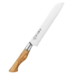 XINZUO Sandvik 14C28N Stainless Carbon Steel Sharp Kitchen Bread Knife Handmade Nature Olive Wood Handle
