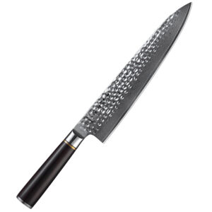 9.5 Inch Professional Japanese VG10 Carbon Damascus Steel Sharp Kitchen Chef Knife
