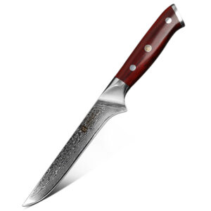XINZUO Professional 10Cr Core Damascus Steel Boning Knife Kitchen Fillet Craftsman Rosewood Handle Gift Box