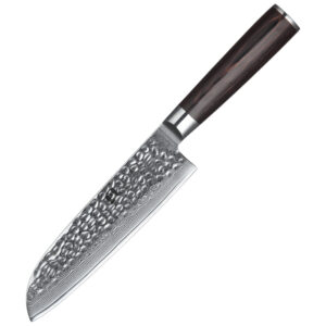 XINZUO Classic Japanese Santoku Chef Knife Forged Damascus Steel Professional Kitchen Cutlery