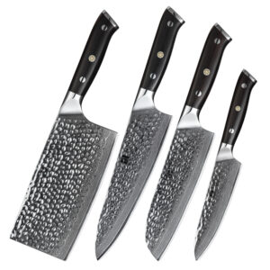 4Pcs 67 Layers Professional Damascus Steel Chef Knife Set High Quality Sharp Kitchen Knives Manufacturer