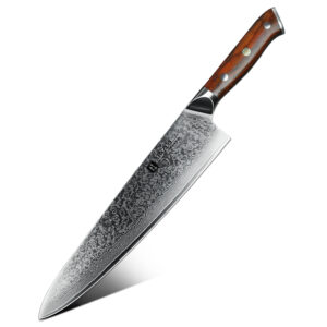 10 Inch Professional Japanese Style Wooden Handle Damascus Steel Kitchen Chef Knife