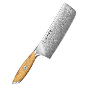 XINZUO New Japanese Nakiri Knife 73 Layers 14Cr14V3MoNb Damascus Powder Steel Core Olive Wood Sharp Kitchen Vegetable Knives