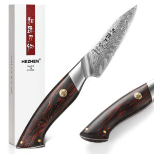 New Design 3.5 Inch Paring Knife Damascus Powder Steel 14Cr Core G10 Handle Luxury Kitchen Fruit Peeling Knives Gifts