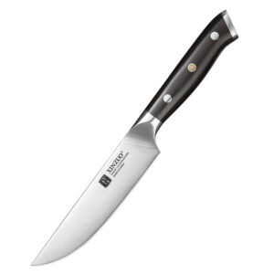 XINZUO New Arrivals Full Tang Kitchen Steak Knife German 1.4116 Stainless Steel Nature Ebony Wood Handle