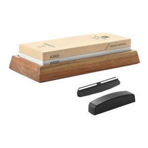 XINZUO Universal Double Side Grit #3000/8000 Whetstone or #1000/5000 Knife Sharpener Wooden Base Angle Guide Corrector Kit