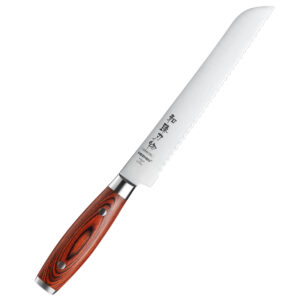 XINZUO Sharpest German Stainless Steel Bread Knife 8 Inch Kitchen Knives Pakka Wood Handle Manufacturer
