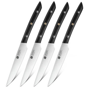 XINZUO Kitchen Knives Utility Knife High-end German Stainless Steel with Ebony Wood M6 Steak Knife 5 Inch