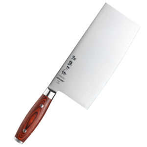 Professional 8 Inch Chinese Kitchen Cleaver Knife Super Sharp German 1.4116 Stainless Steel Pakka Wood with Gift Box