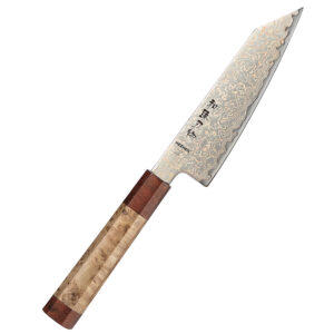 XINZUO New 6.5 Inch Bunka Knife Custom Copper Damascus Steel Figured Sycamore Wood Handle Luxury Kitchen Knives Gifts