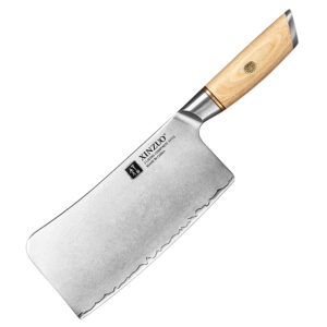 New Arrivals Composite Stainless Steel Pakka Wood Handle Super Sharp Vegetable Chopper Kitchen Bone Chopping Knife
