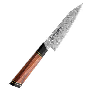 Sharpest Japanese 110 Layers Custom Full Damascus Steel Chef Utility Knife High End Kitchen Knives with Wooden Gift Box