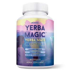 Yerba Magic Yerba Mate Capsules | 75mg Natural Caffeine per Capsule for Energy & Focus | Supports Mental Clarity & Digestive Wellness | 60 Vegan Capsules | 60 Servings